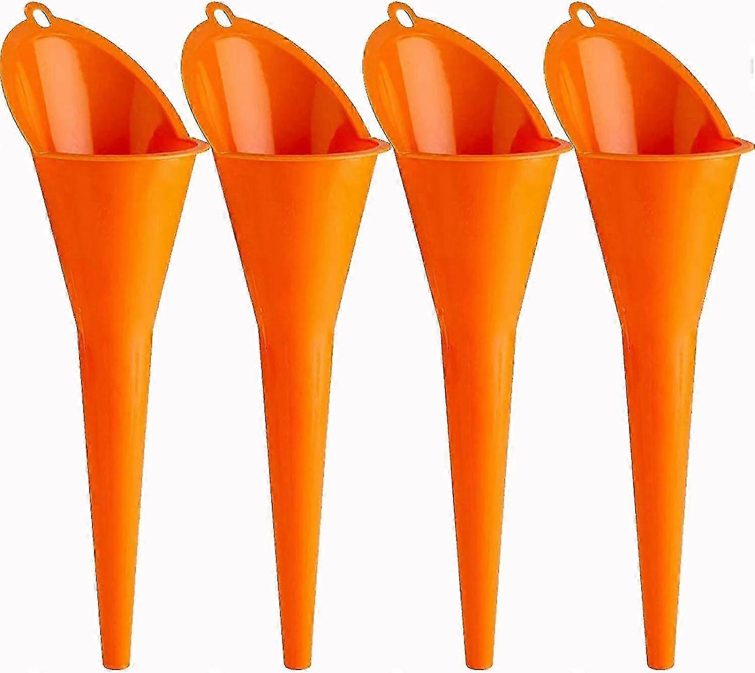 Practical Agricultural Use Gasoline Engine Oil Funnel with Long Funnel Design 4 Pack Set for Motorcycle and Farm