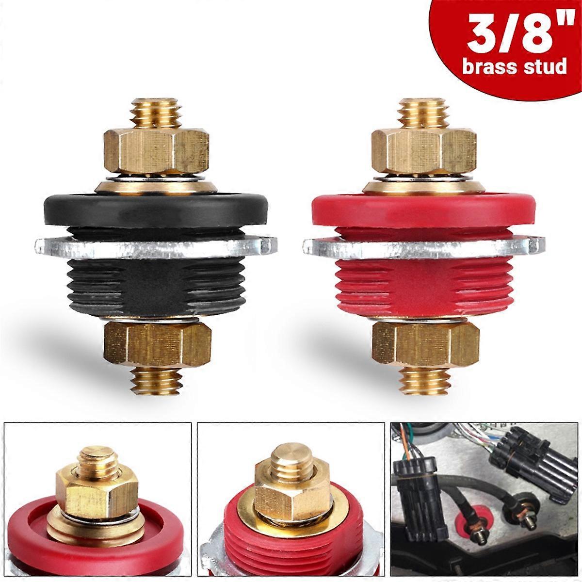 3/8 Stud Remote Battery Power Junction Connecto Heavy Duty 24V Post Terminal Kit for Car Camping RV