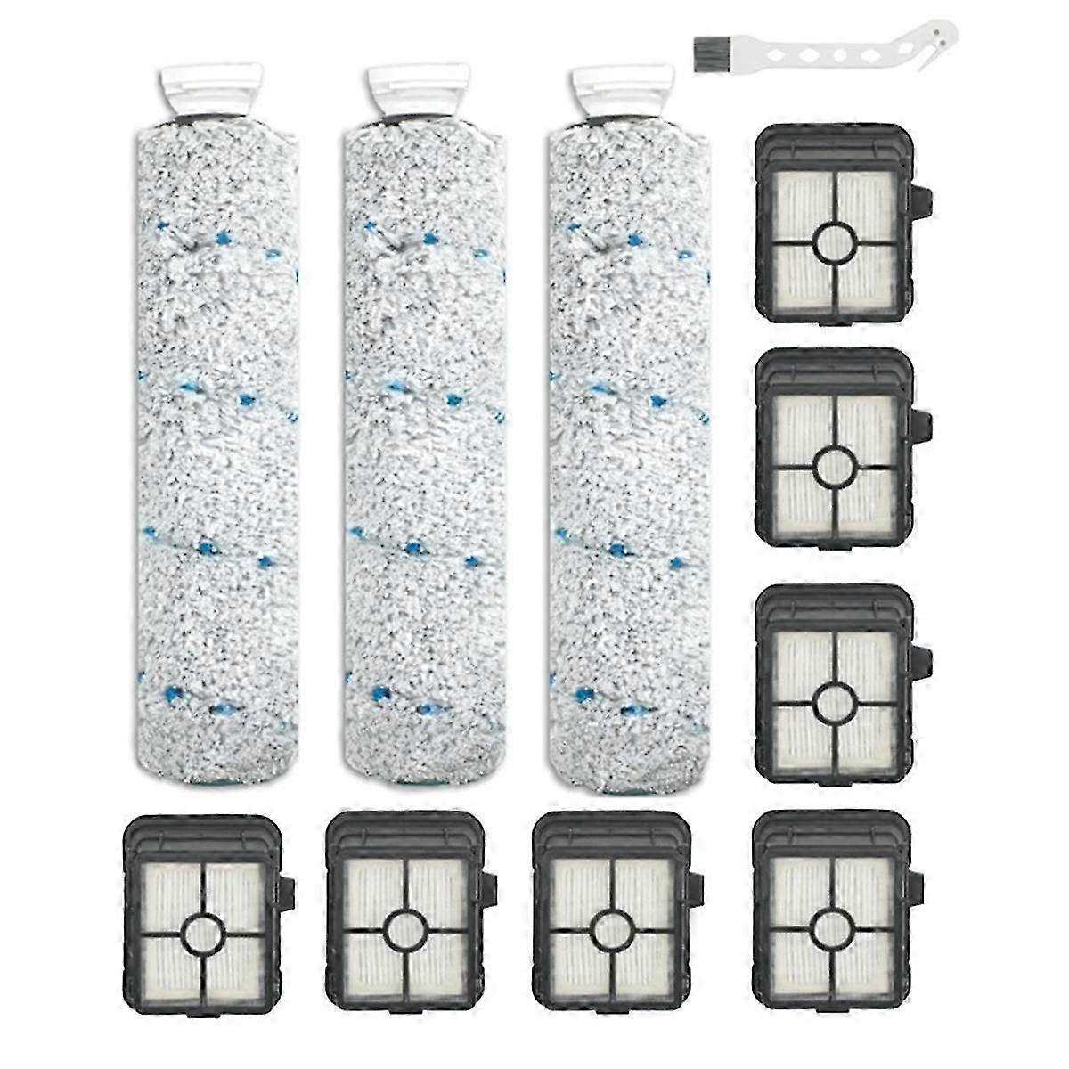 3 Pack Multi- Brush Rolls 2787 and Vacuum Filters 1866 Compatible for CrossWave Max 2554 2590 2593