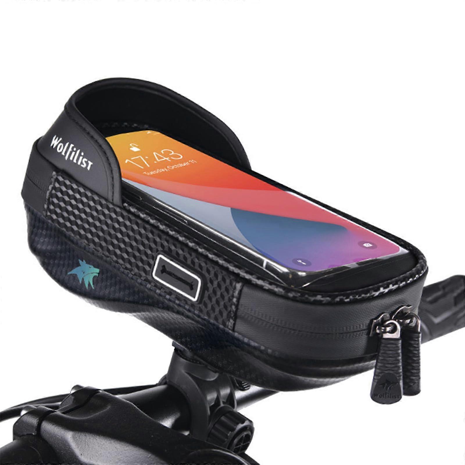 Bike Phone Mount for 7 Inch Phones - Touch Screen Holder with 360 Degree Rotation, Universal Compatibility and Adjustable Fit