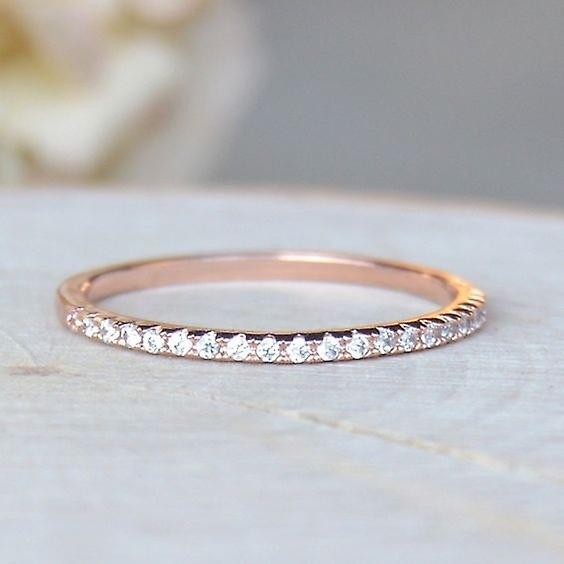 Pav Stacked Stacked Promise Rhinestone Ring [gold]