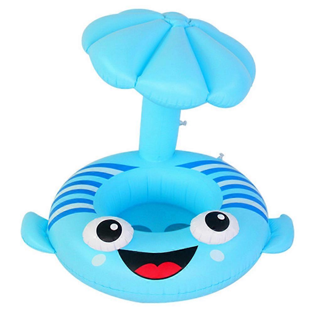 Baby Swimming Float Inflatable Children Pool Float Ring Flatfish Shape with Seat