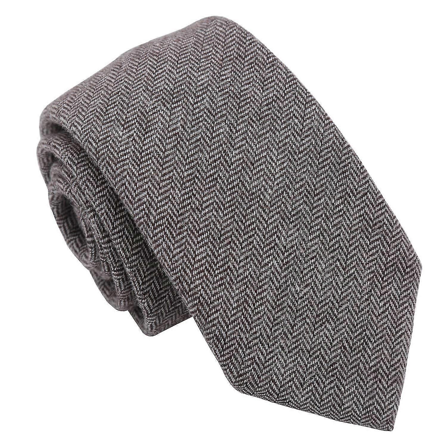 Herringbone Pattern Brown Tie