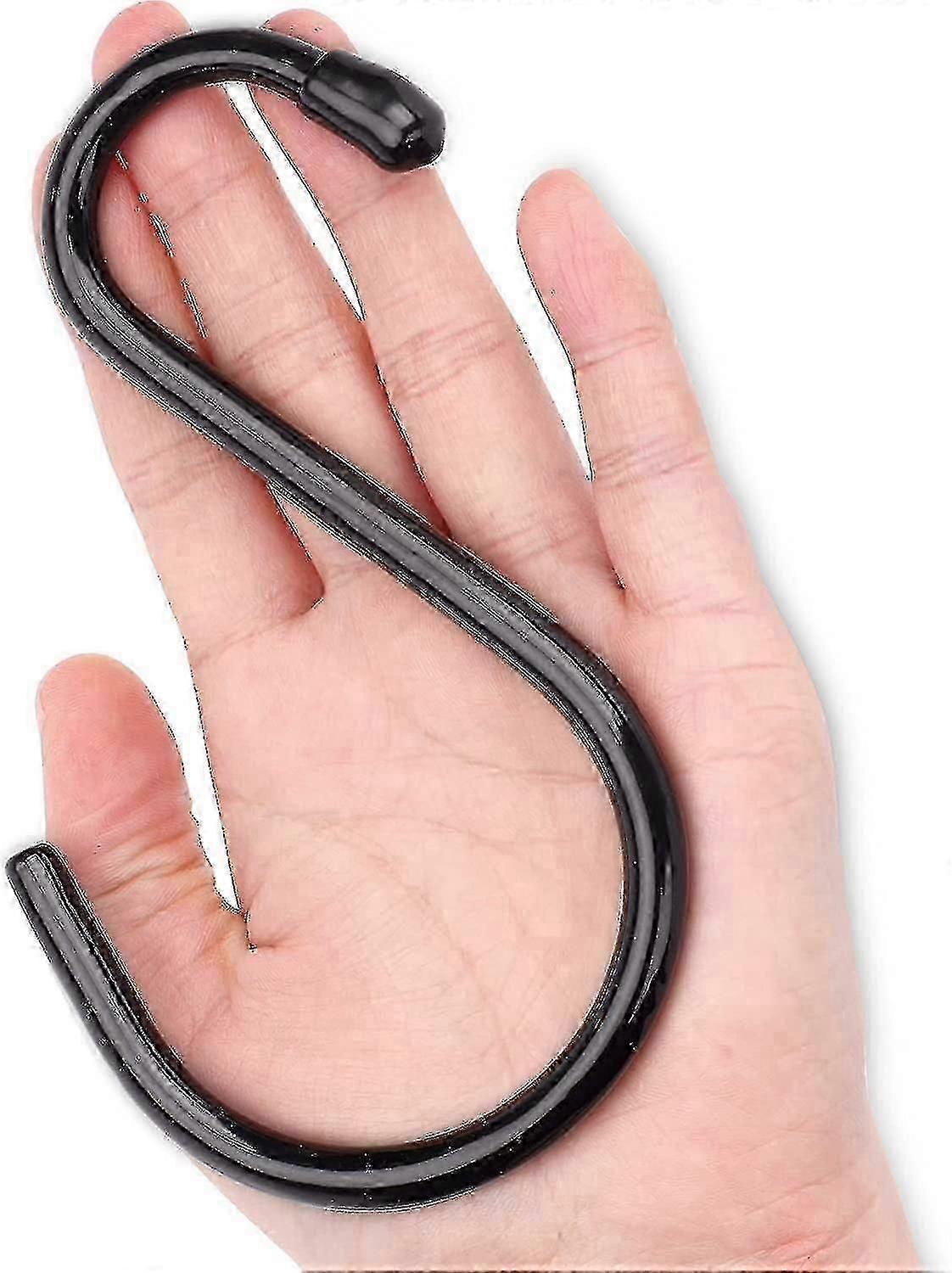 12 Pack Heavy Duty Large S Hooks, Rust-Free 5-1/2 inch S Hooks Hanger, Non Slip All-Purpose S Hook