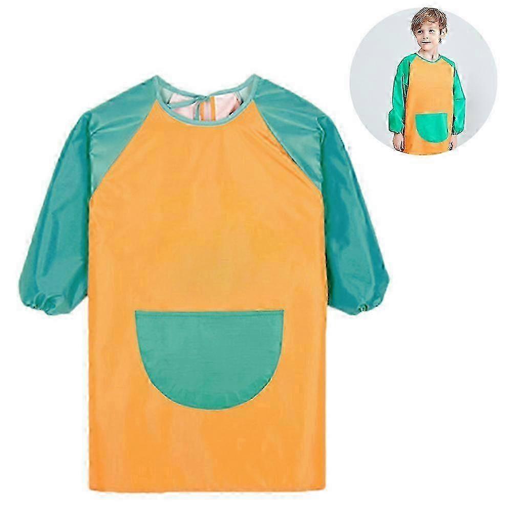 Waterproof Art aprons with Long sleeves and Pockets for Children of Various Ages