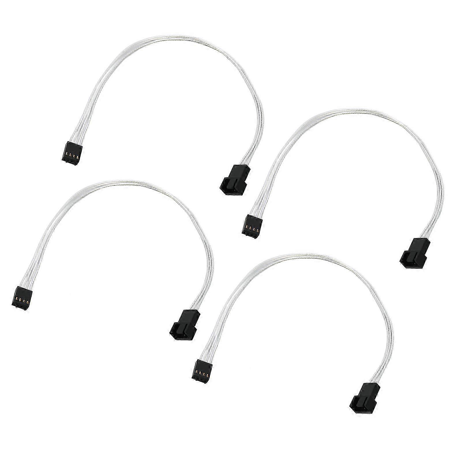 4 Pcs PWM Fan Extension Cable 4 Pin for PC Cooling