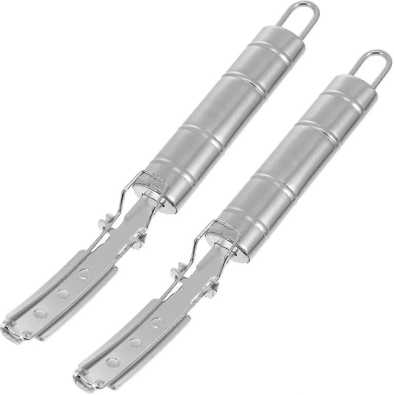 猪毛去除工具 不锈钢猪毛刮刀 动物剃毛工具 厨房小工具（2件，银色）