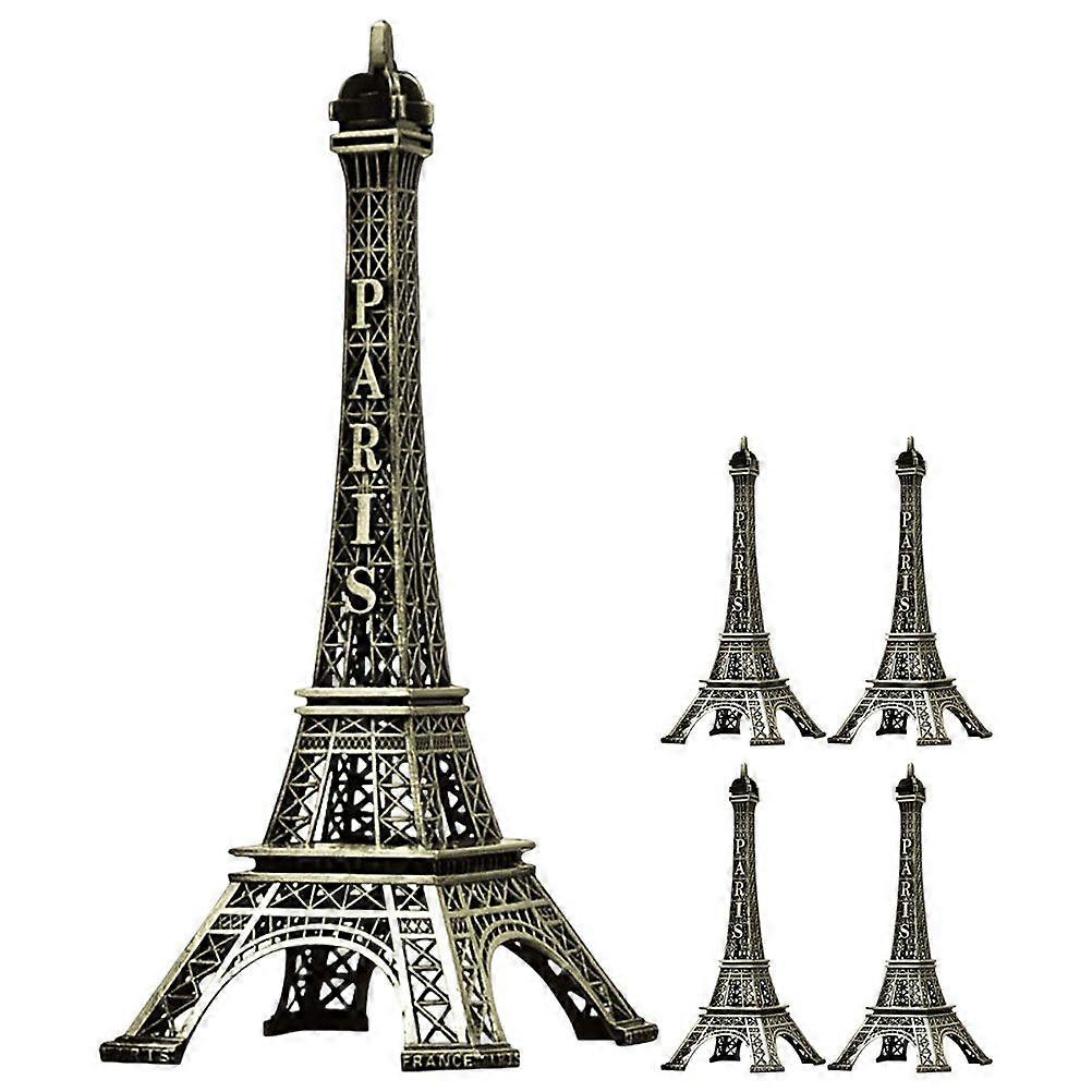 5Pcs Eiffel Tower Craft Architecture Model Desktop Eiffel Tower Architectural Statue Model Photo Prop