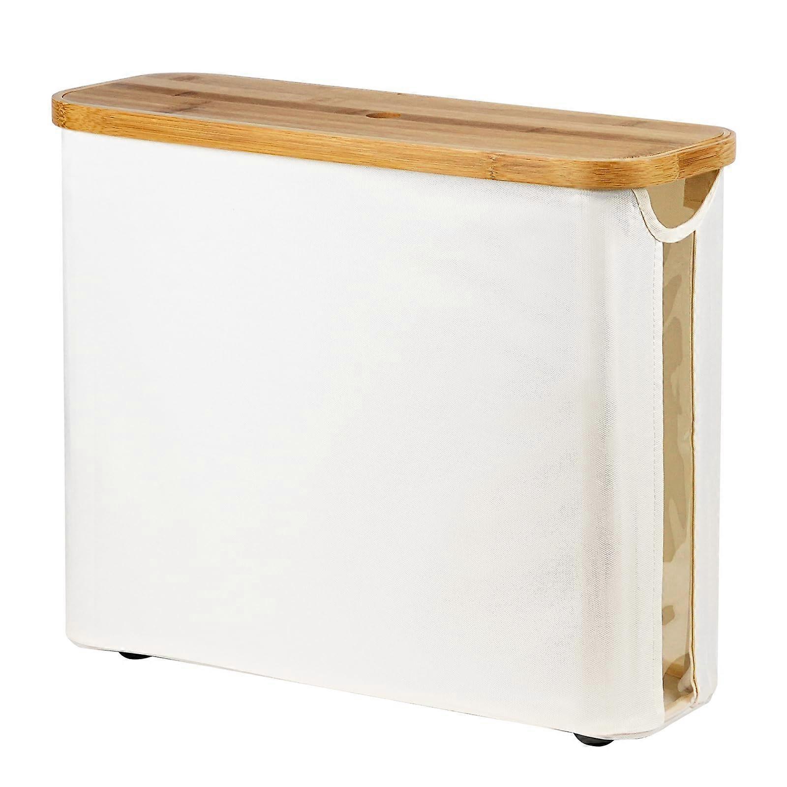 Bamboo Toilet Paper Basket Large Size for Bathroom Organizer and Eco-Friendly Toilet Paper Storage Solution