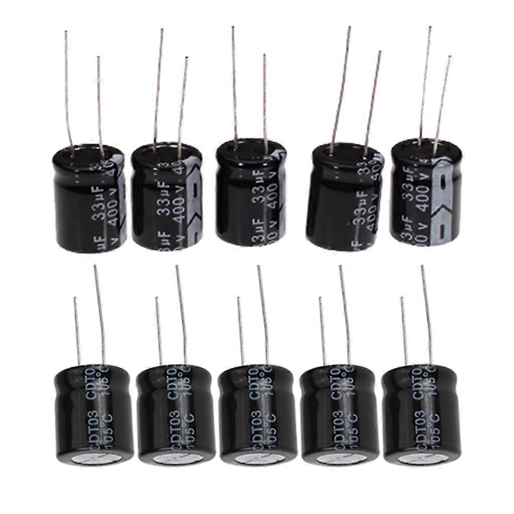400V 10PC Aluminum Electrolytic Capacitors 33/47uF for Electronic Components