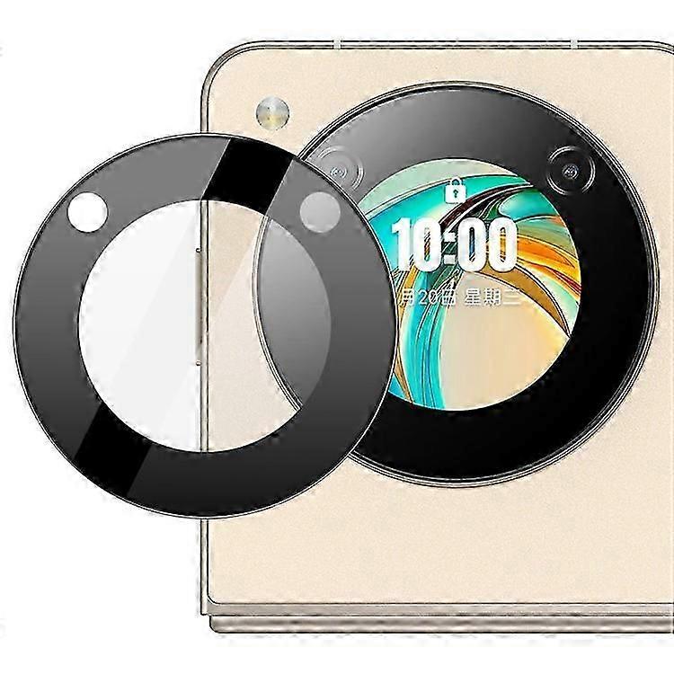 IMAK compatibil pentru ZTE nubia Flip 5G Camera Lens Protector Sticlă securizată Film pentru lentile (versiune neagră)