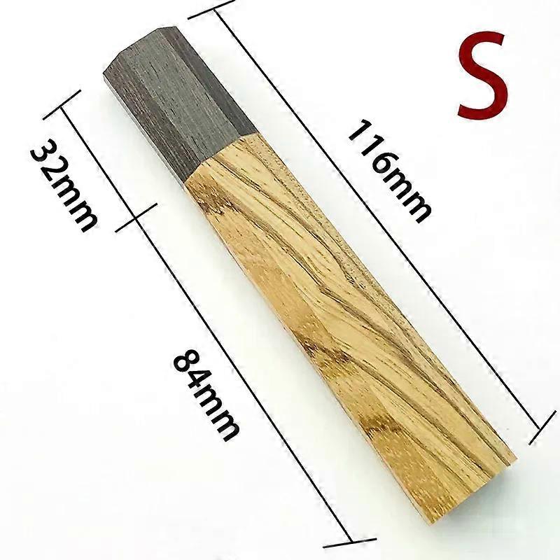 Shibingsheng 1piece Zebrawood Octagonal Knife Handle for DIY Semi-finished Damascus Knife Handle Material Kitchen Knife Handle Length 116mm