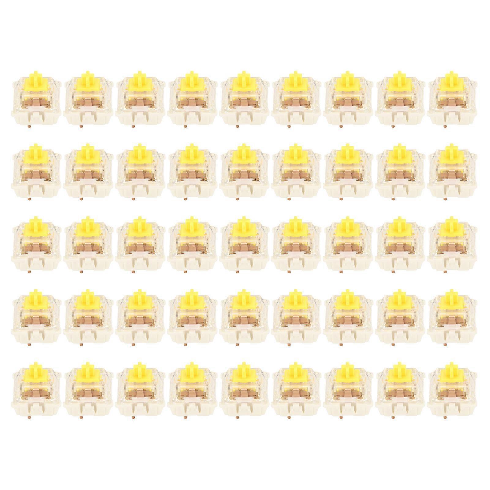 45Pcs Mechanical Keyboard Waterproof Backlight Silent Linear Mechanical Key Switches Set for DIY