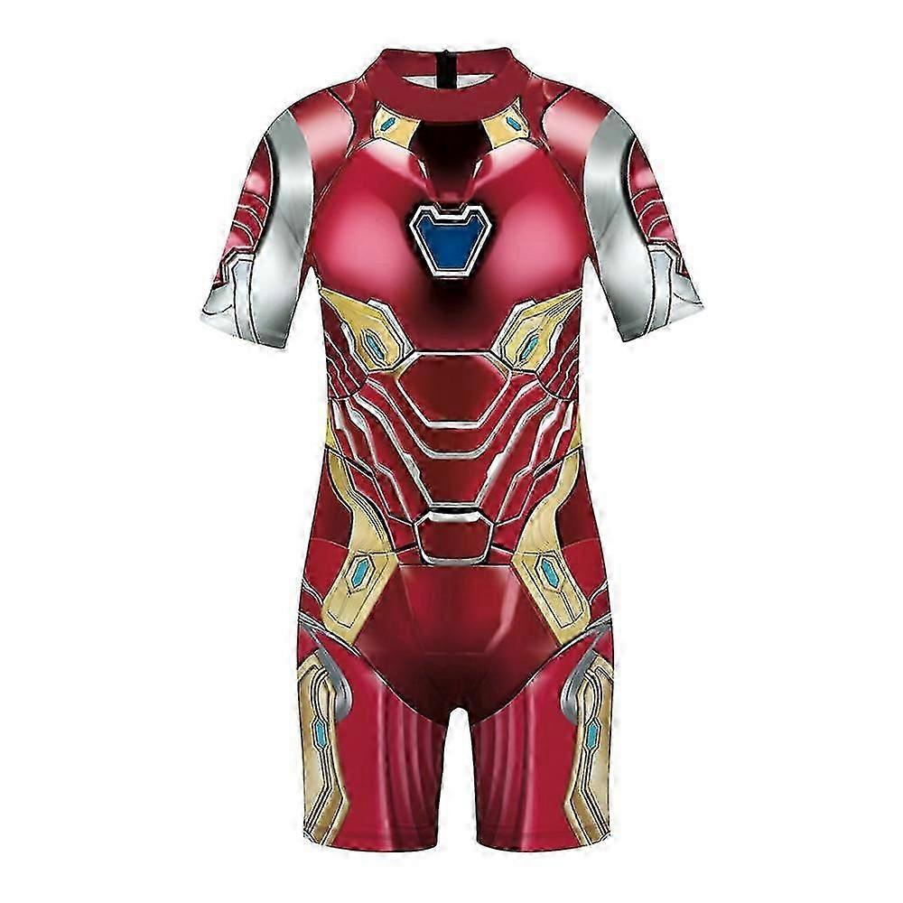Barn Pojkar Spiderman Iron Man Venom Baddräkt Hel Sommar Baddräkt Surfdräkt Strandkläder - NMAOV