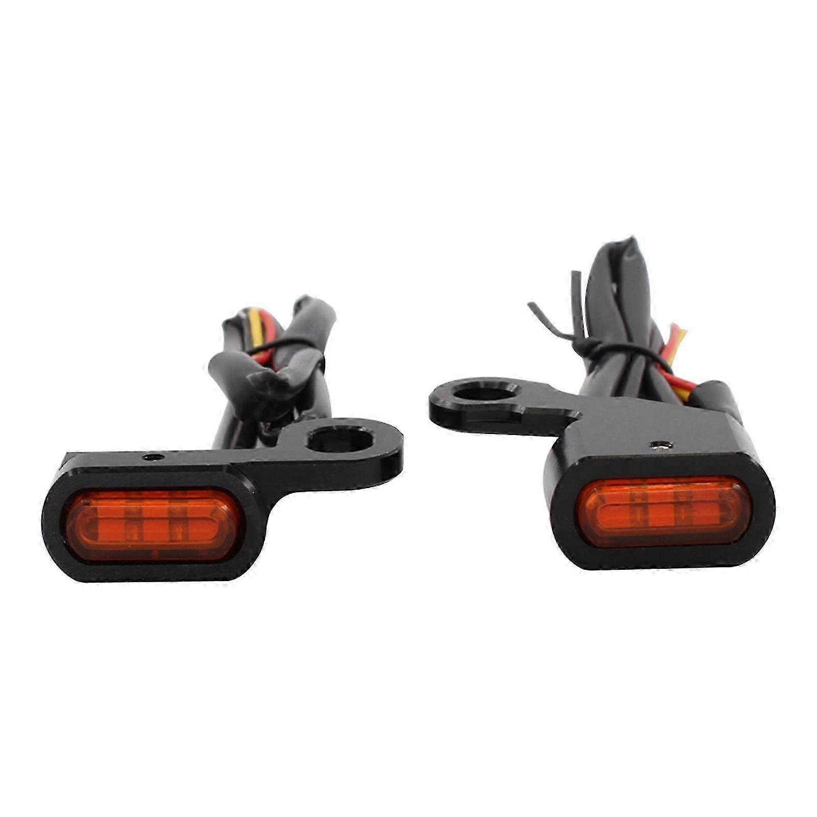Turn Signal Indicator LED for Softails Dynas Sportsters Black Orange