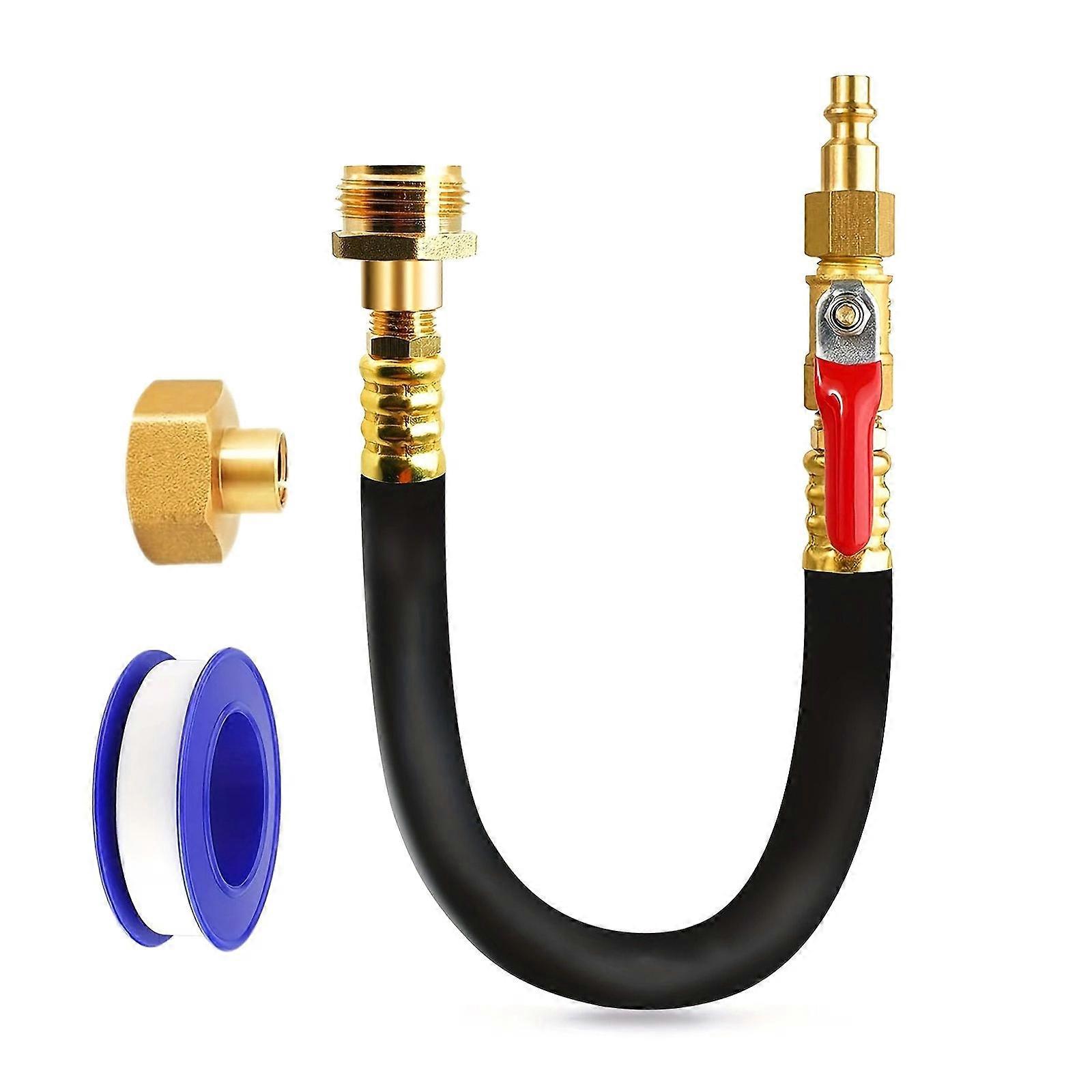 Quick Connect Sprinkler Winterization Kits Winterize Sprinkler Blowout Adapter Hose with Shut Close Valves Easy to Use