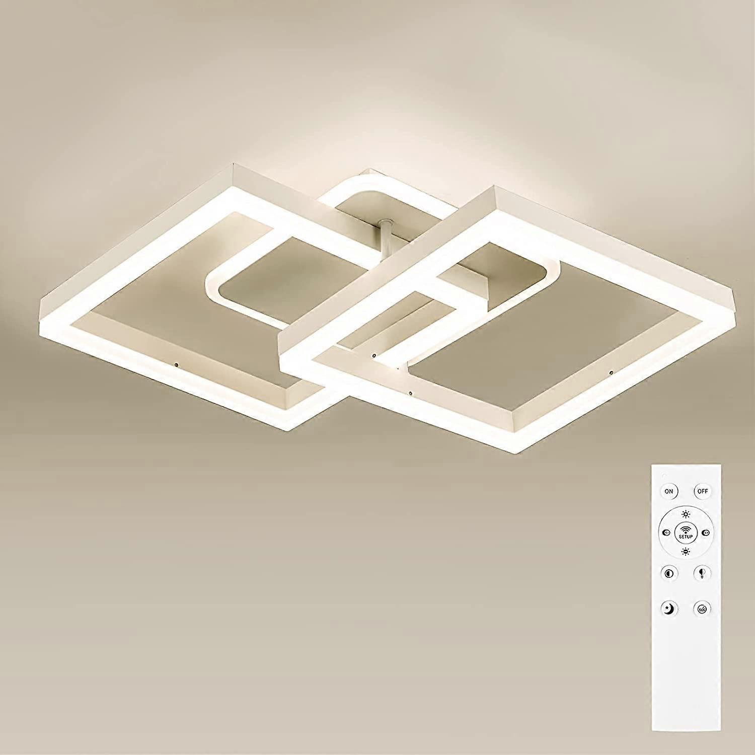 Ceiling Lamp Plafond Chandelier Square Led Loft 3 Black