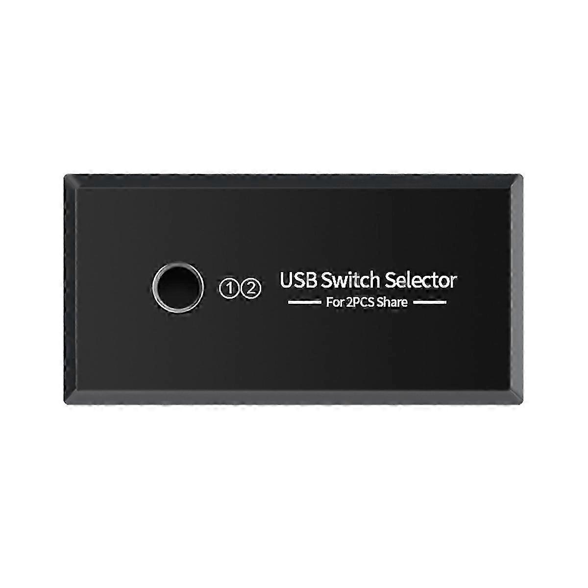 2 Inputs 4 Outputs USB Switch Adapter USB Shared Switcher for PC Laptop Keyboard Mouse Printer USBBlack SZRH