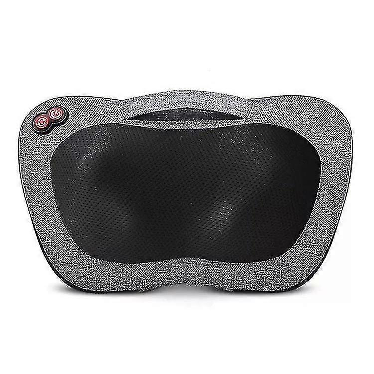 Heated pillow massager for back and neck