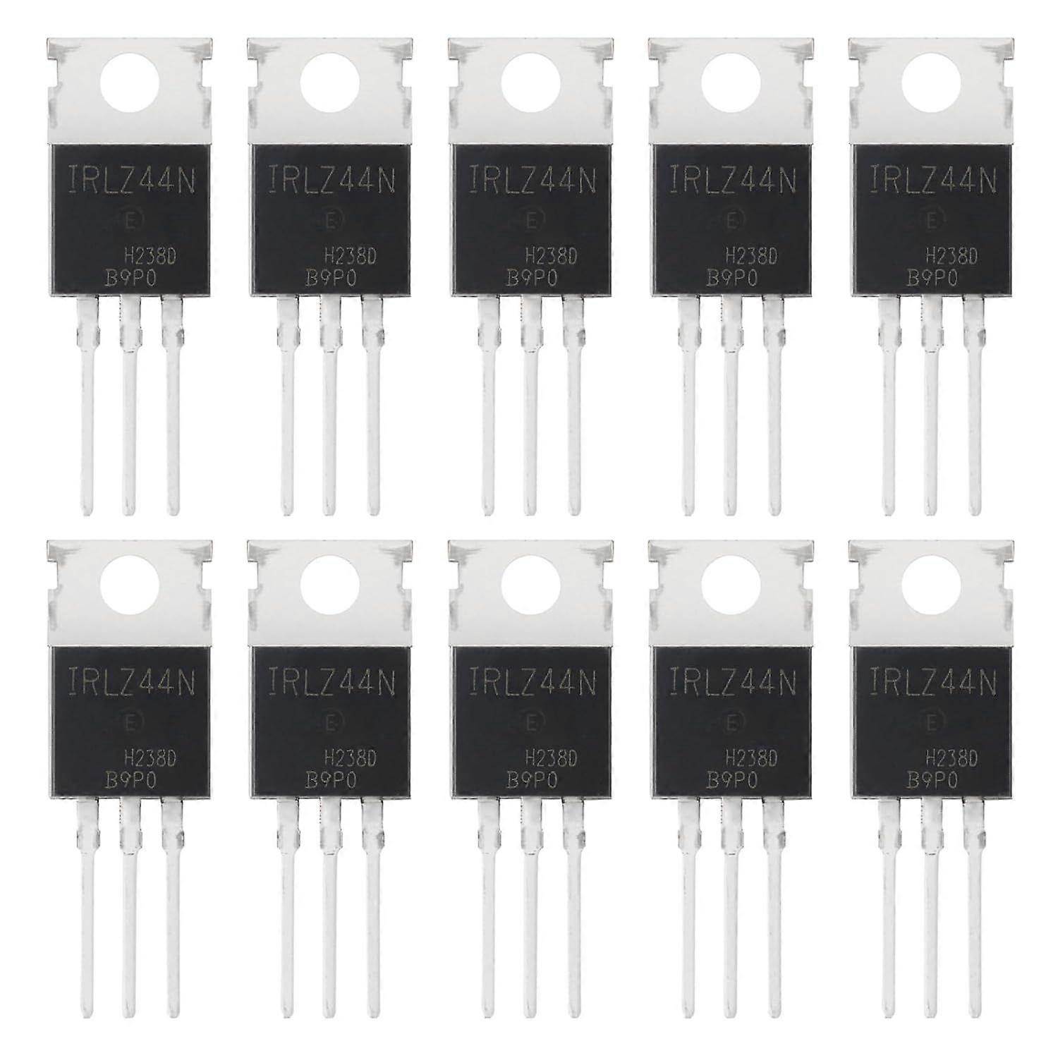 10 Pcs IRLZ44N IRLZ44 IRLZ44NPBF N Channel MOSFET Transistors 47A 55V 47 Amp 55 Volt Power MOSFETS Transistor TO-220