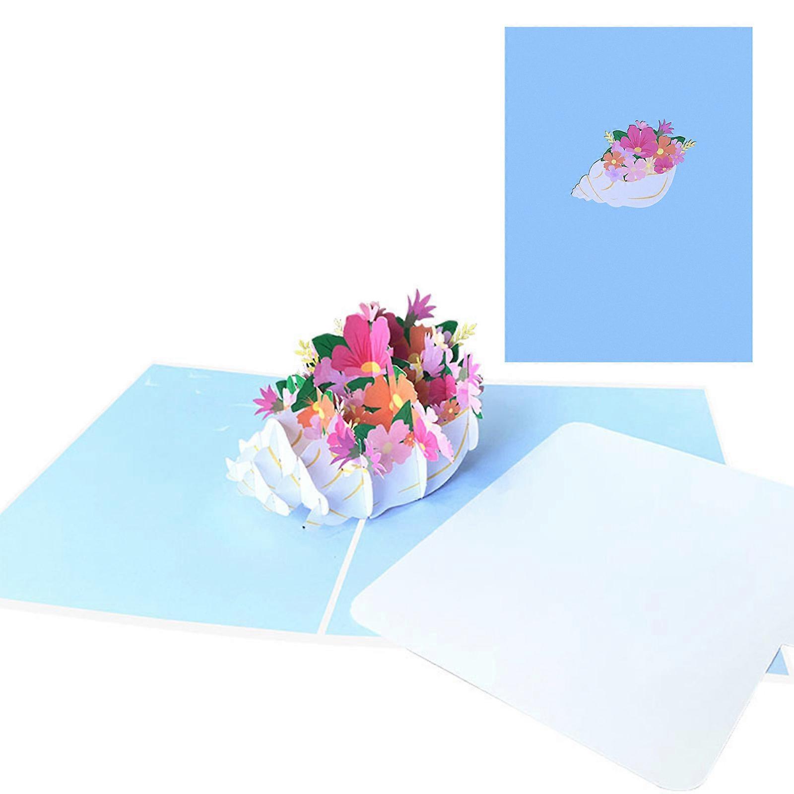 Kotilonkukka pop up -ystävänpäiväkortille 3D-ponnahdusikkunakortit annivereille