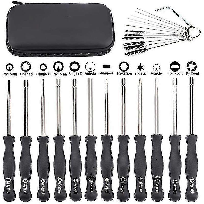 12-Pack Carburetor Adjustment Tool Kit for 2-Cycle Trimmer Weedeater - Black