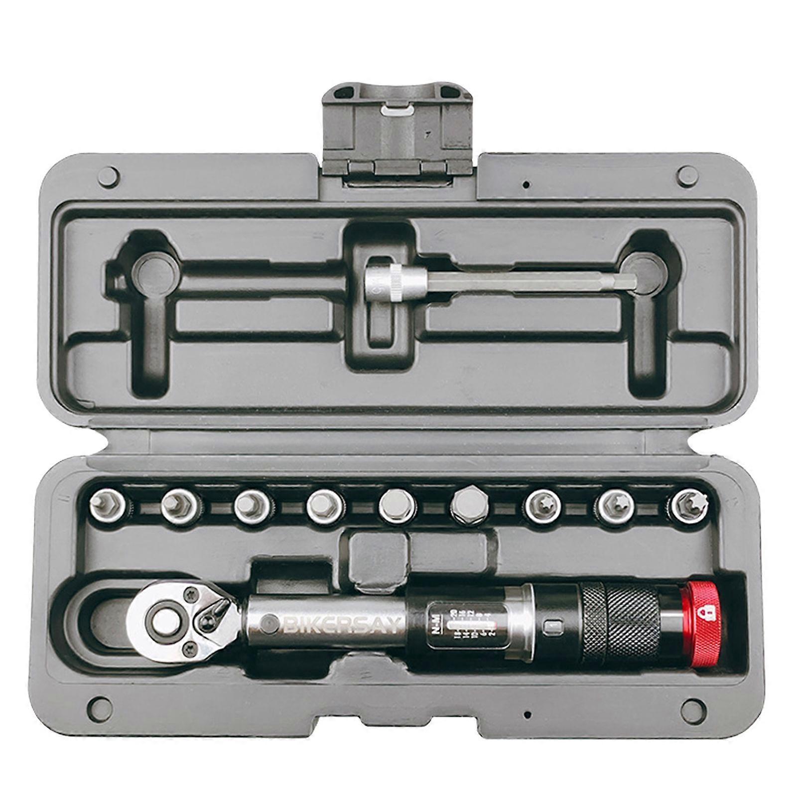 1/4-Inch Drive Click Torque Wrench Set Quick Release Adjustable Torque Wrench Set with Storage for Case Easy to Carry