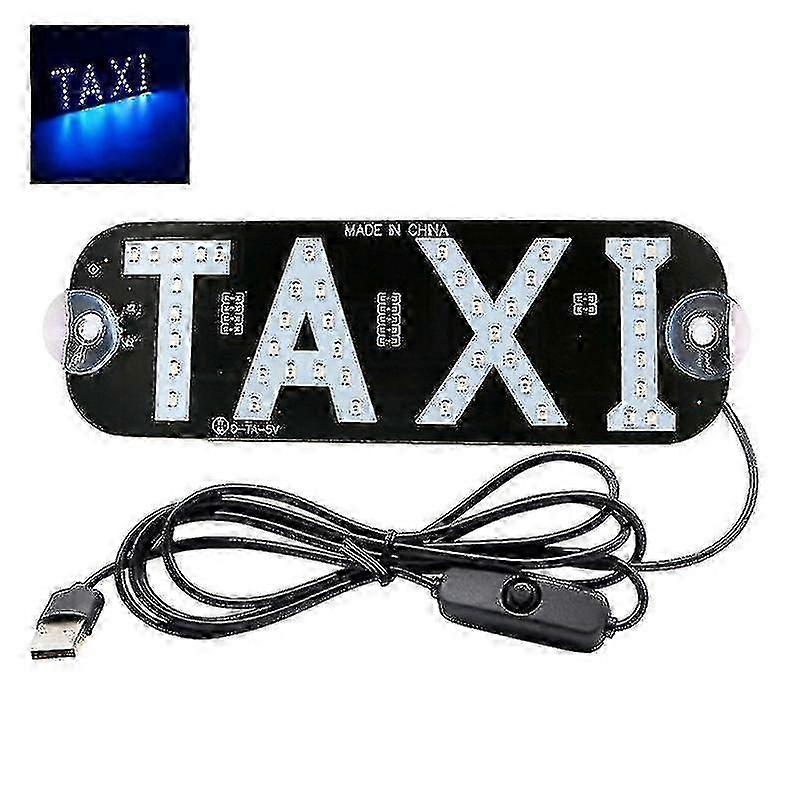 LED Taxi Sign with USB Light Hook for Vehicle Window Decoration
