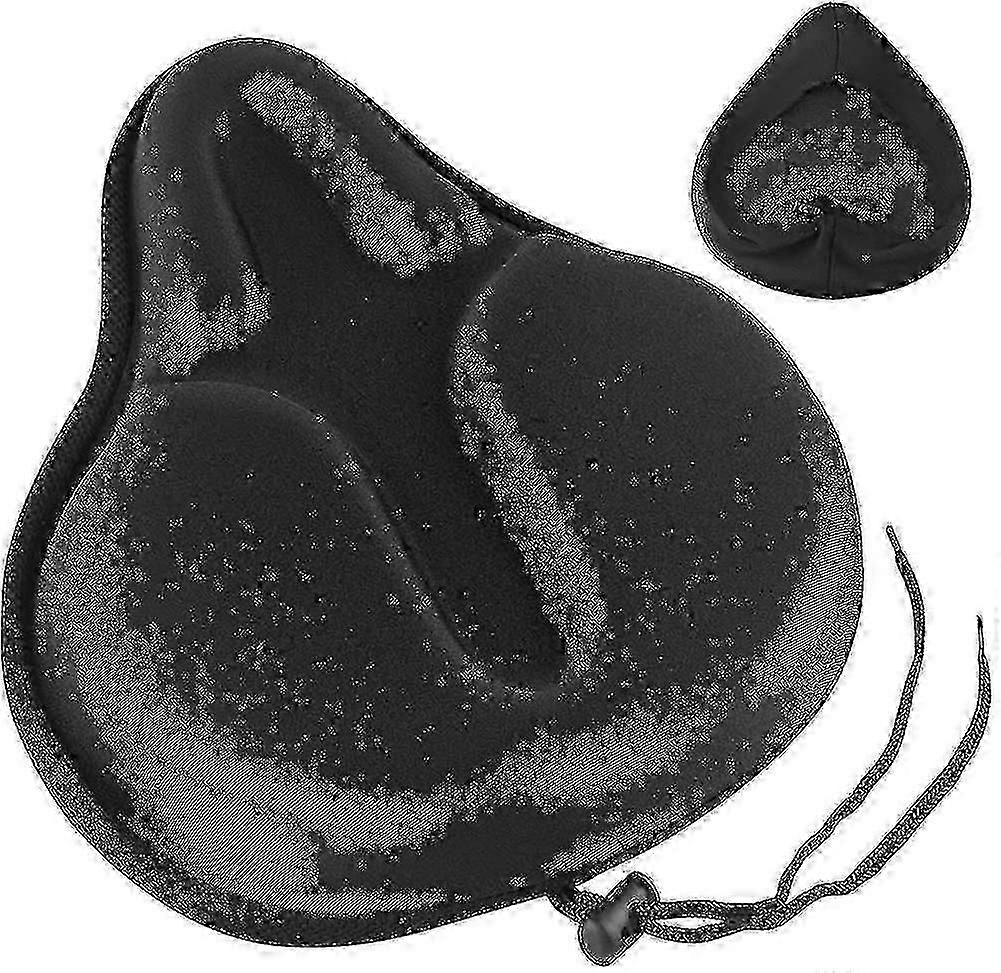 Stort gelcykelsadelsöverdrag vadderat, mjukt cykelsadelsöverdrag för män och kvinnor