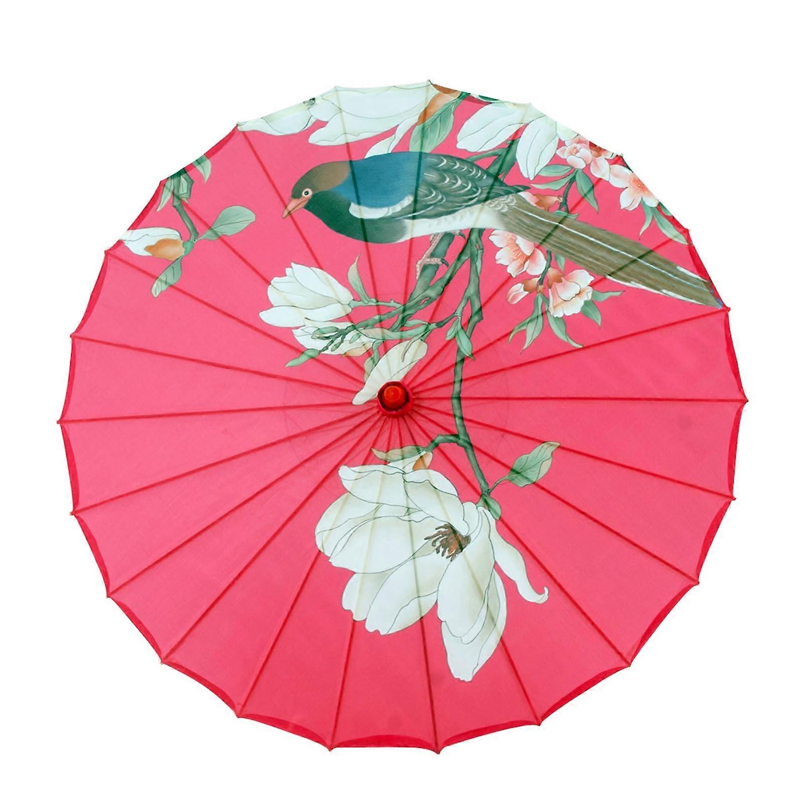 Durability Bamboo Frame Silk Umbrella for Asian Theme Parties, Cultural Celebrations, and Photo Props