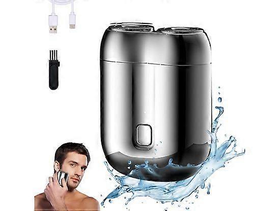 Electric Razor for Men, 2025 New Electric Mini Shavers for Men, Rechargeable Waterproof Compact Electric Shaver, Double Head Razor Shaving Machine