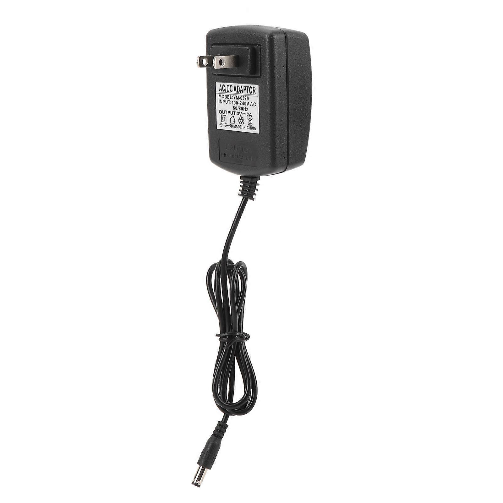 3V 2A Power Adapter for LED Displays, Game Consoles, and More - 5.5mmx2.5mm US Plug