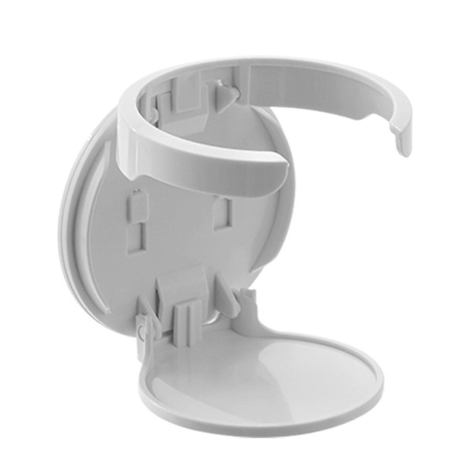 Desk Side Drink Space Efficient Wall Mount Holder Design For Coffee Cups Water Bottles Dorm Essential White