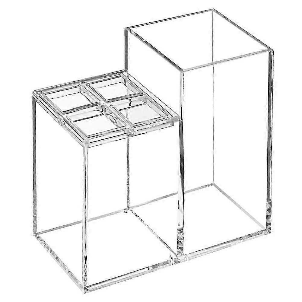 Divided Toothbrush Holder Suitable for Various Brands with Clear Design and Functional Storage Solution