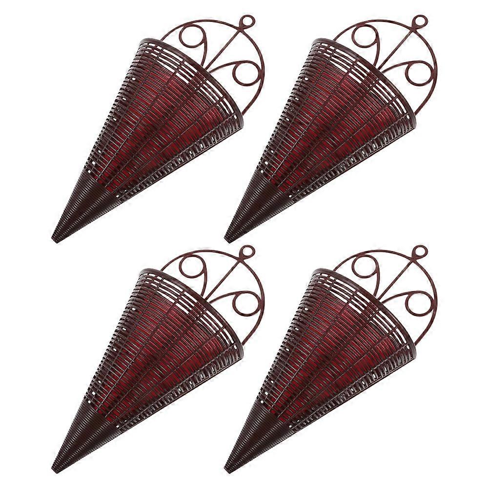 Here's a refined and engaging product description based on your input:

 

**4pcs Decorative Woven Wall Hanging Planter Baskets – Fan Shaped Flower