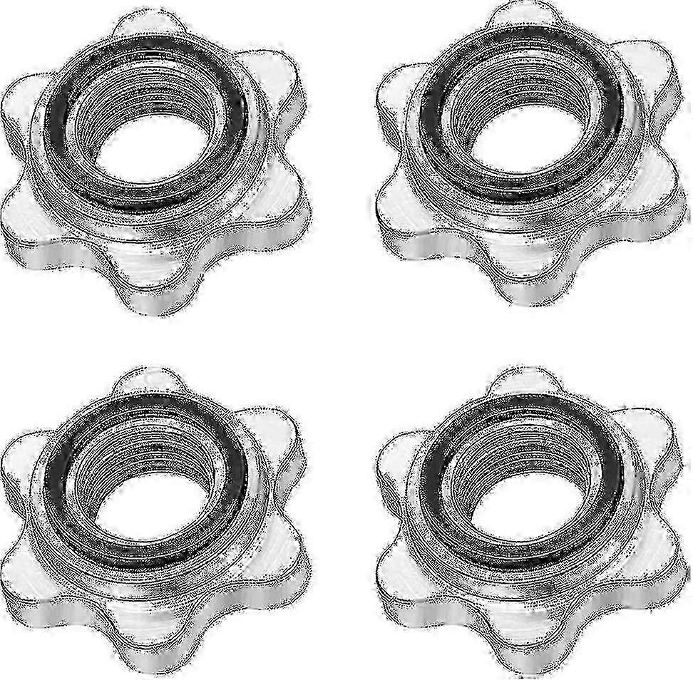 2025 Set Of 4 Dumbbell Spinlock, Non-slip 25 Mm Standard Spinlock Collars, Screw Caps For Barbell Star Collars -t-Good Dumbbell Bars,