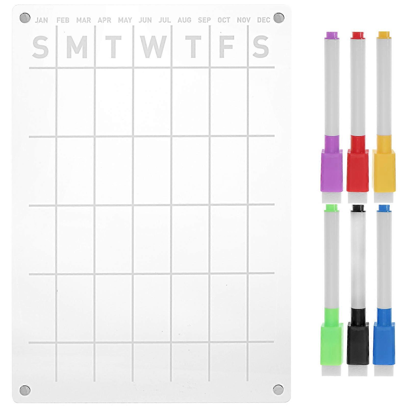 Magnetic Weekly Planner Fridge Board Use 29.7X21CM Erasable Writing 1 Set