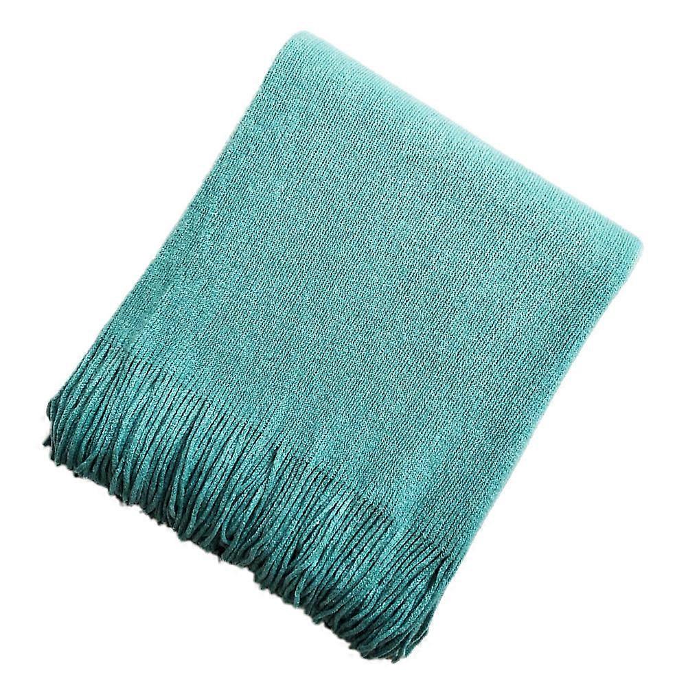 Knitting Blanket Nordic Style Decorative Sofa Blanket for Home Decoration 170x127cm Green Breathable 1Pack