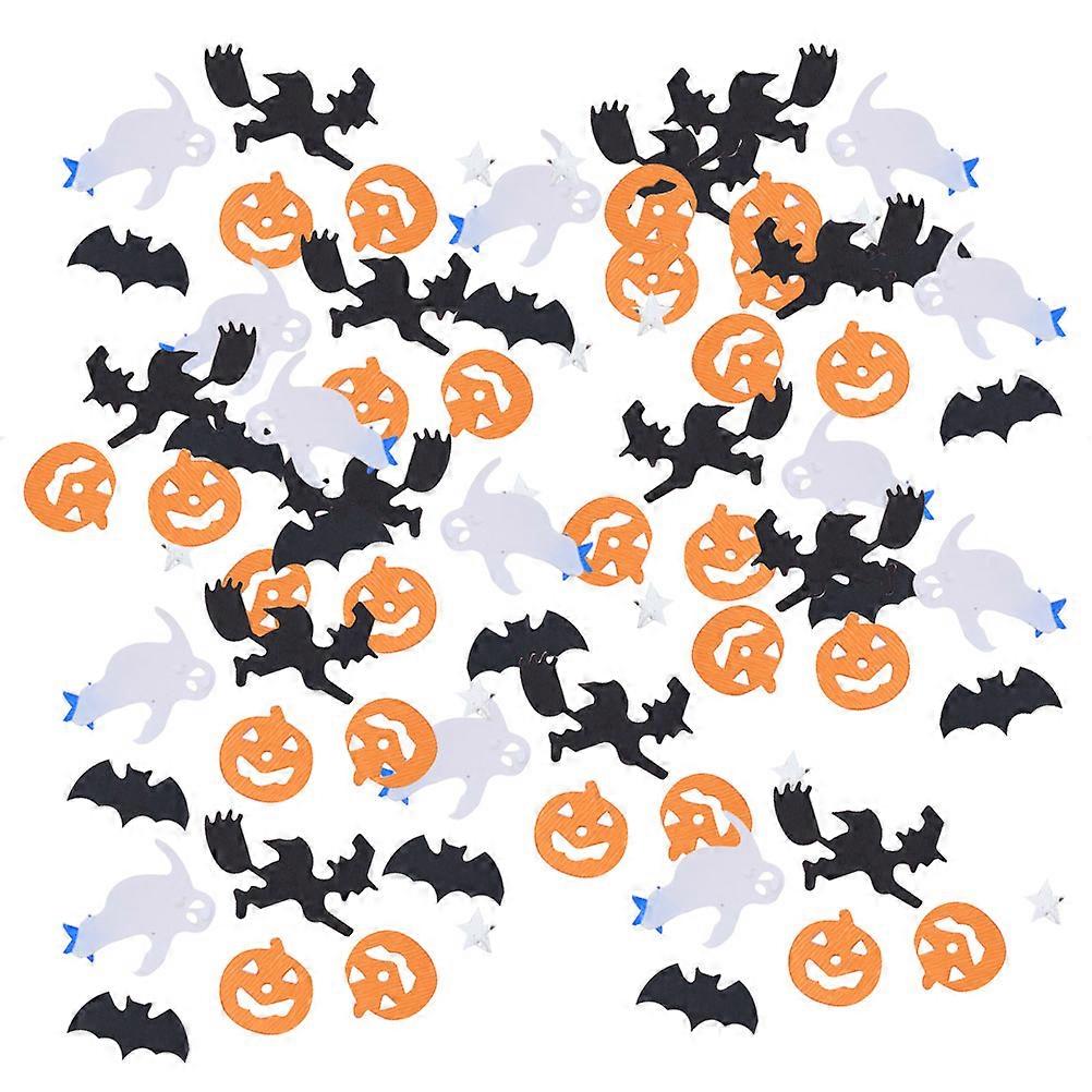 Halloween Table Scatter Decoration Plastic Confetti Assorted Color Pumpkin Bat Star 2.4 x 1.8 x 0.02 Cm 1 Set