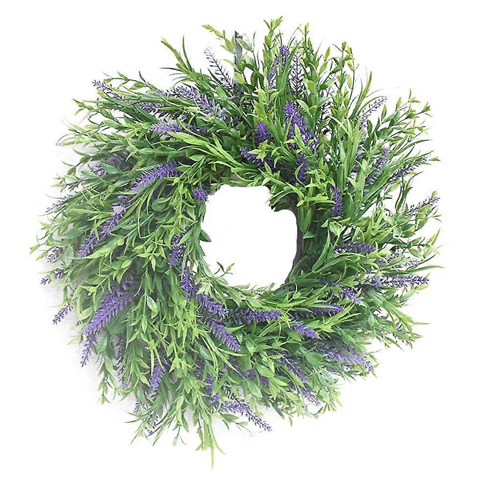 Artificial Lavender Wreaths Indoor Wreath Homeowners Event Organizers Purple 14.96x14.96x1.96 Inch 1Pc