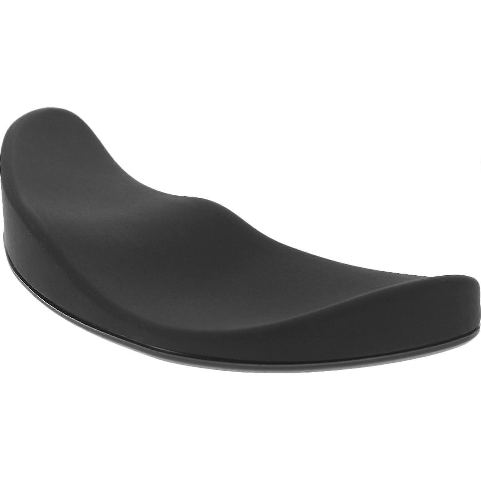Ergonomic Wrist Rest Silicone Mouse Hand Support Cushion for Office Work Rectangular Black 1Set