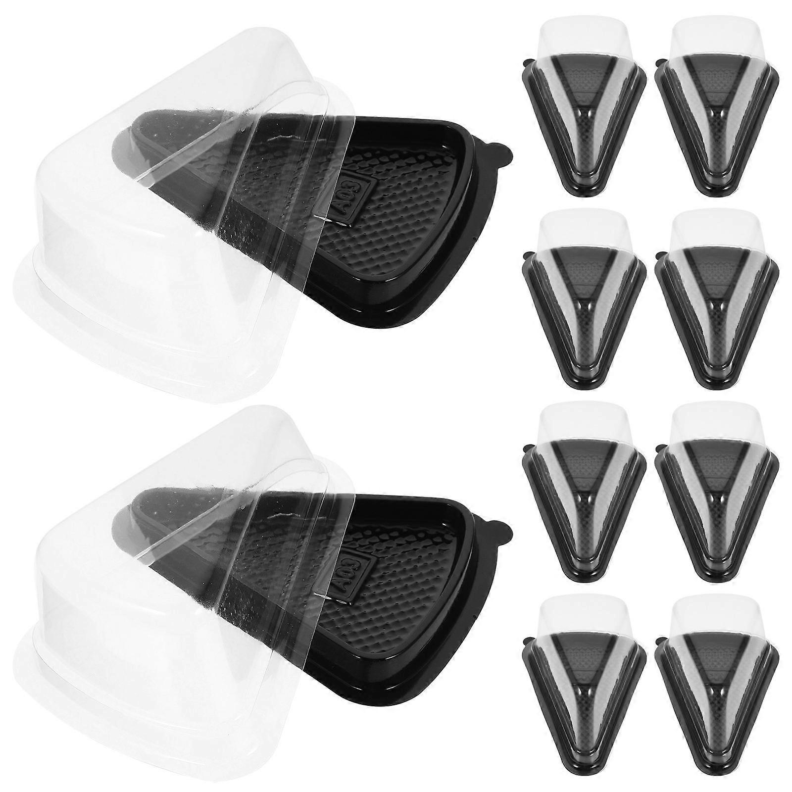 Triangulär kakask svart matpresentation vattentät lätt att bära 10-pack