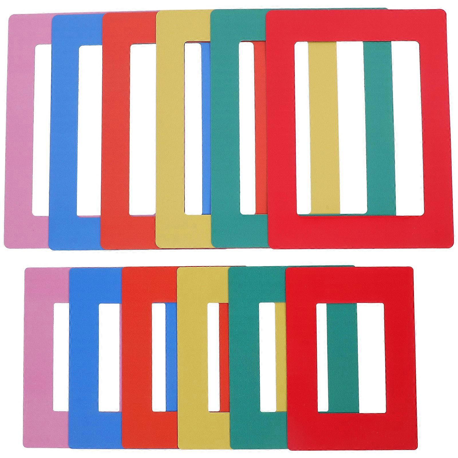 Refrigerator Picture Frames Magnetic Photo Frame Assorted Color 16.00X12.20X2.00CM Simple Design 12Pcs Home Decoration