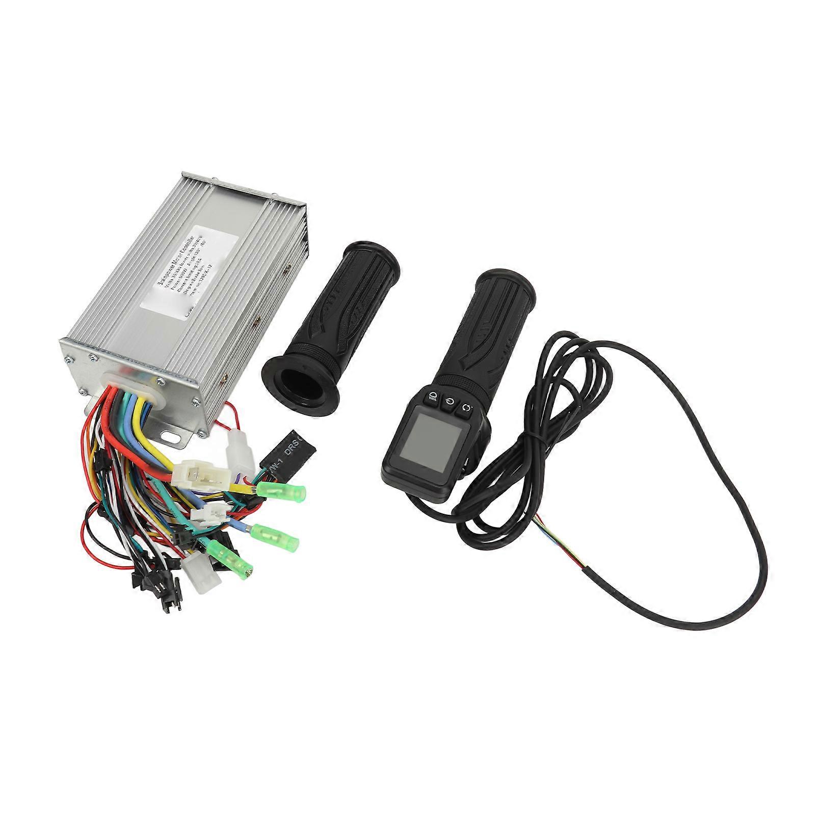 36V 48V 500W Brushless Motor Controller Kit w/ 128DX Twist Grip LCD