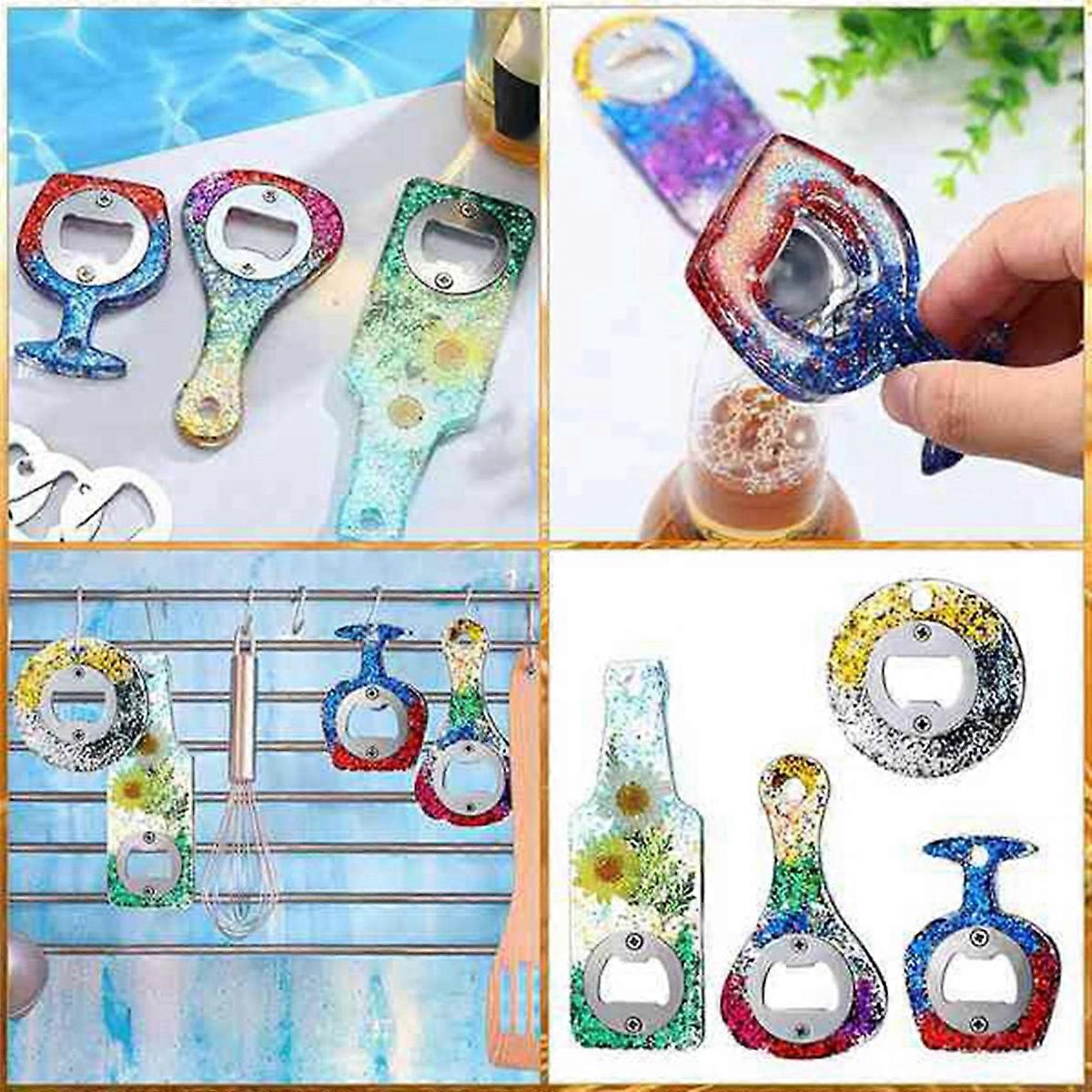 80Set DIY Bottle Opener Insert Kits,for Resin Mold Bottle Opener