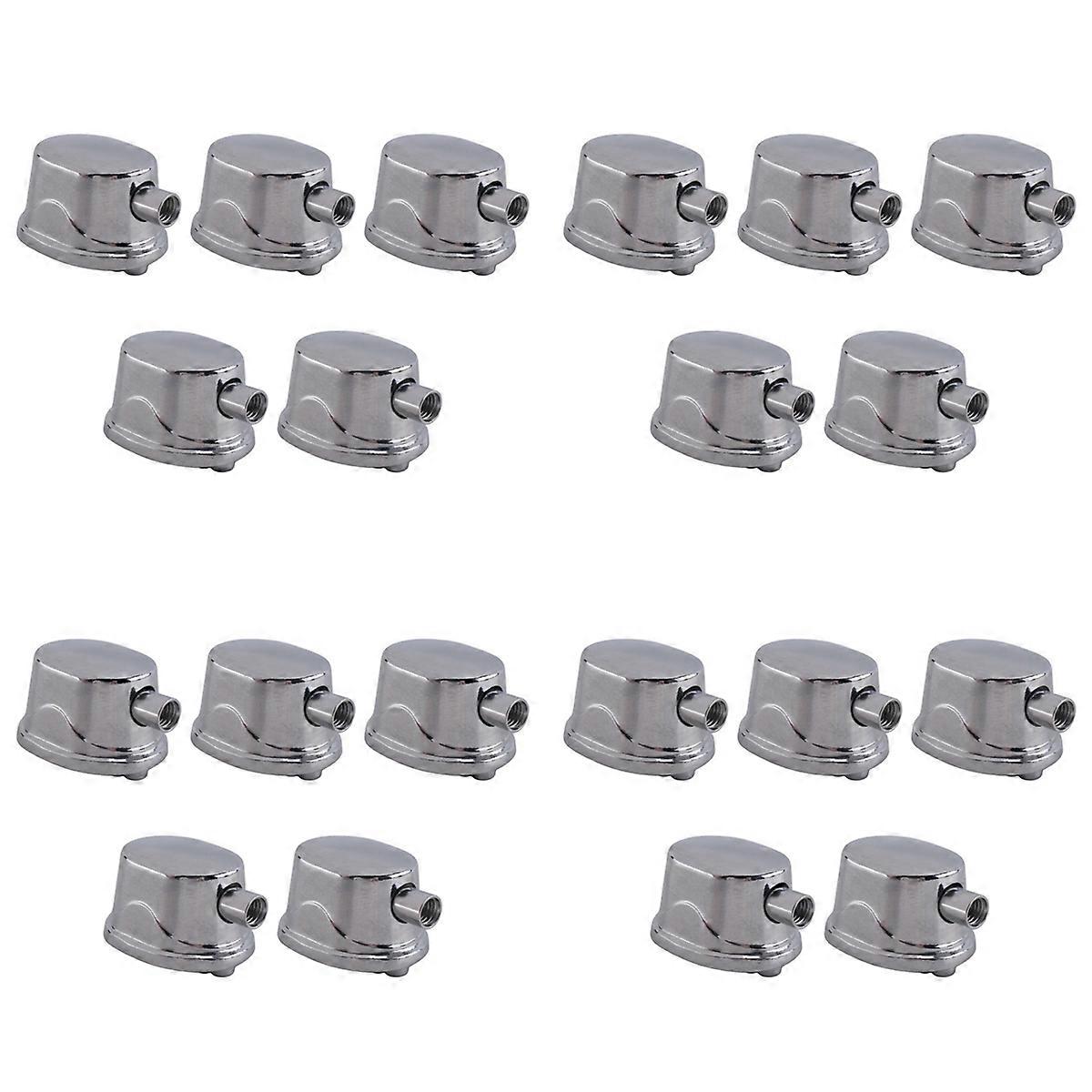20PCS Kit batteria in lega d'argento Gancio ad artiglio rettangolare Lug Single End Drum Percussion Accessory Replaceme