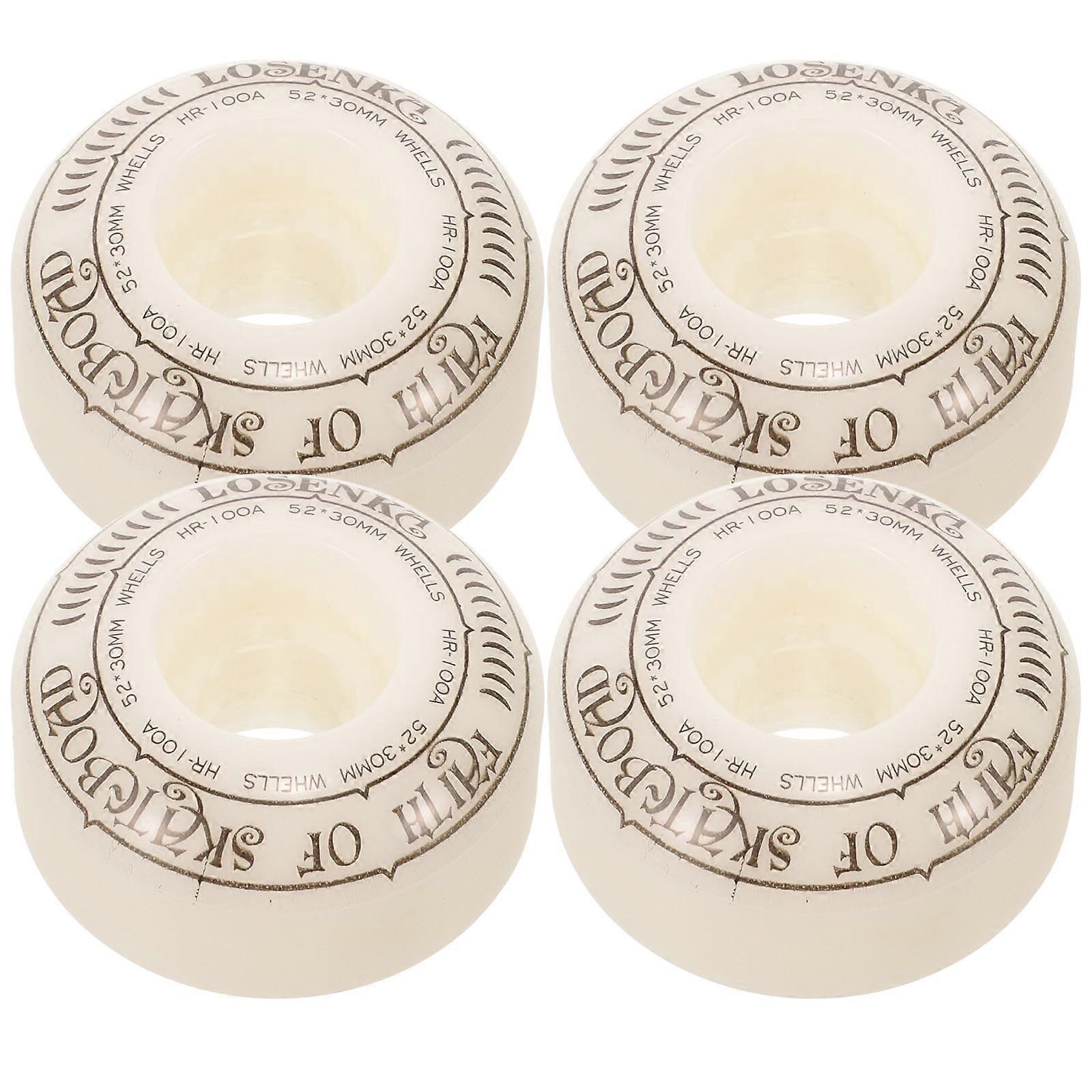 Long Skateboard Wheels Durable Smooth Rolling Round Shape For Skateboarding 4Pcs
