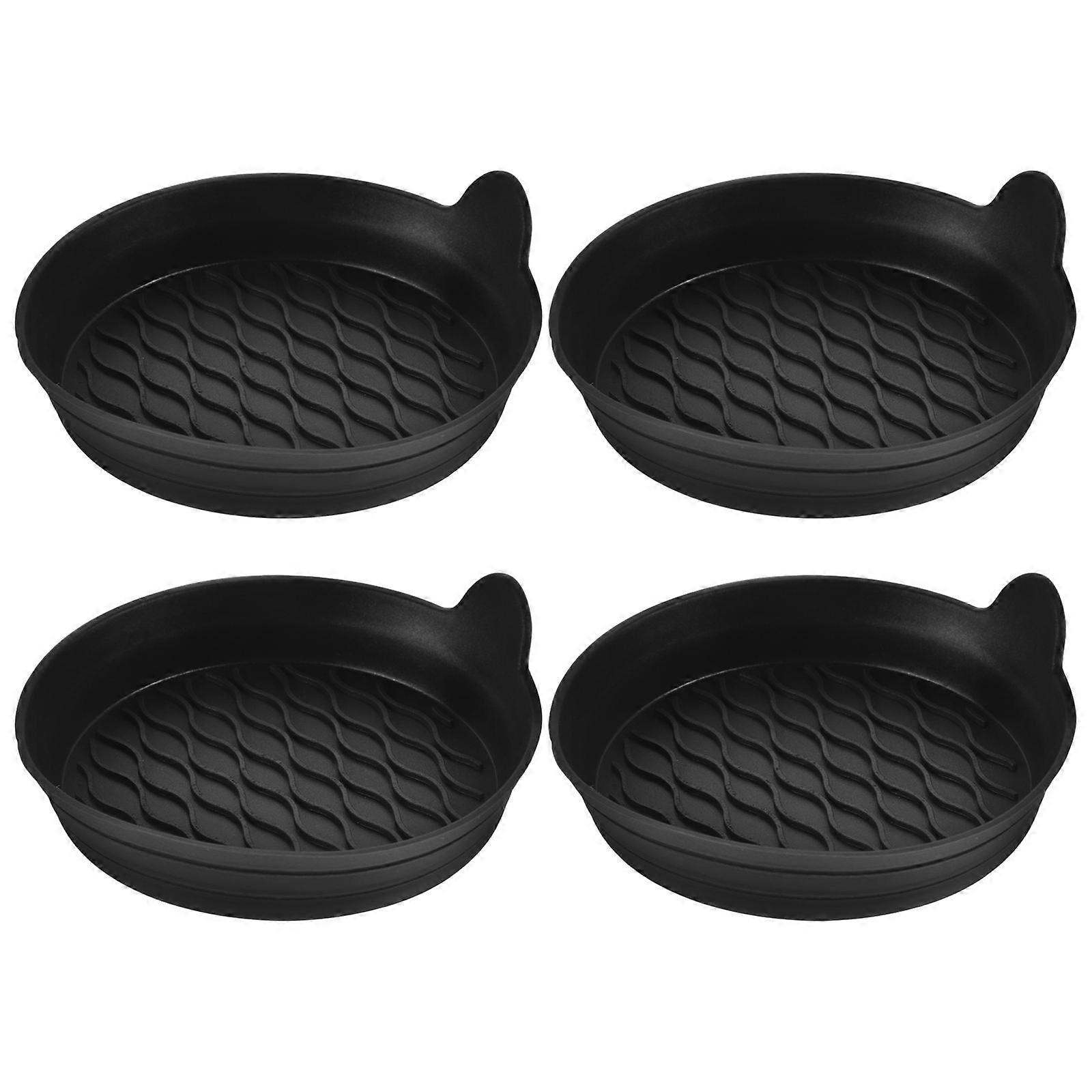 Cup Mat Cool Anti-Scald Cup Coaster Multi-Functional Circular Silicone Mat Pad 4Pcs