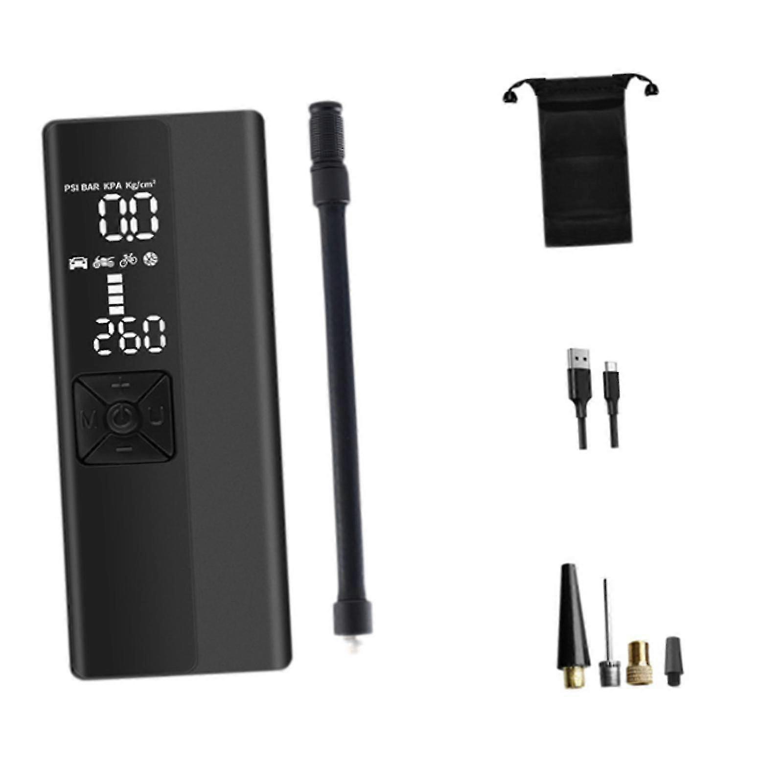 Portable Air Compressor Compact Cordless Tire Inflator for Bikes Basketballs