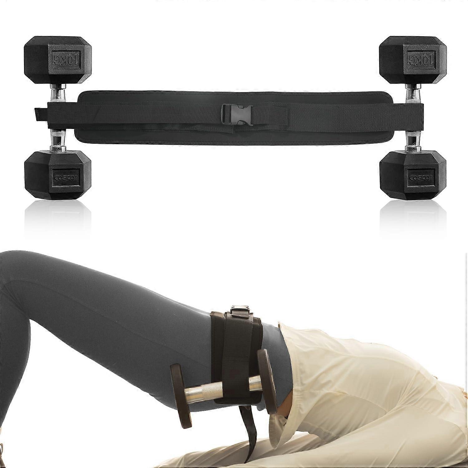 Waist Belt  Easy to use with dumbbells, kettlebells or plates, nonslip padding that protects your hips for gym, home training